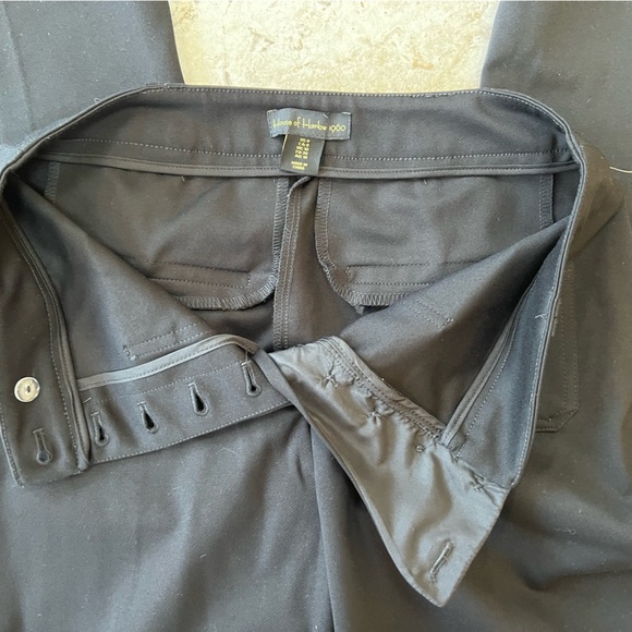 House of Harlow 1960 Wide Leg Button Front Patched Pockets Black Pants, 6 - Picture 5 of 7